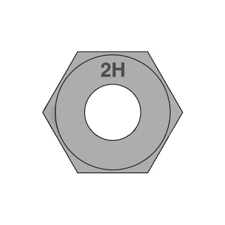 Newport Fasteners Heavy Hex Nut, 2-3/4"-4, Steel, Grade 2H, Hot Dipped Galvanized, 2-45/64 in Ht, 5 PK NB313840B-5